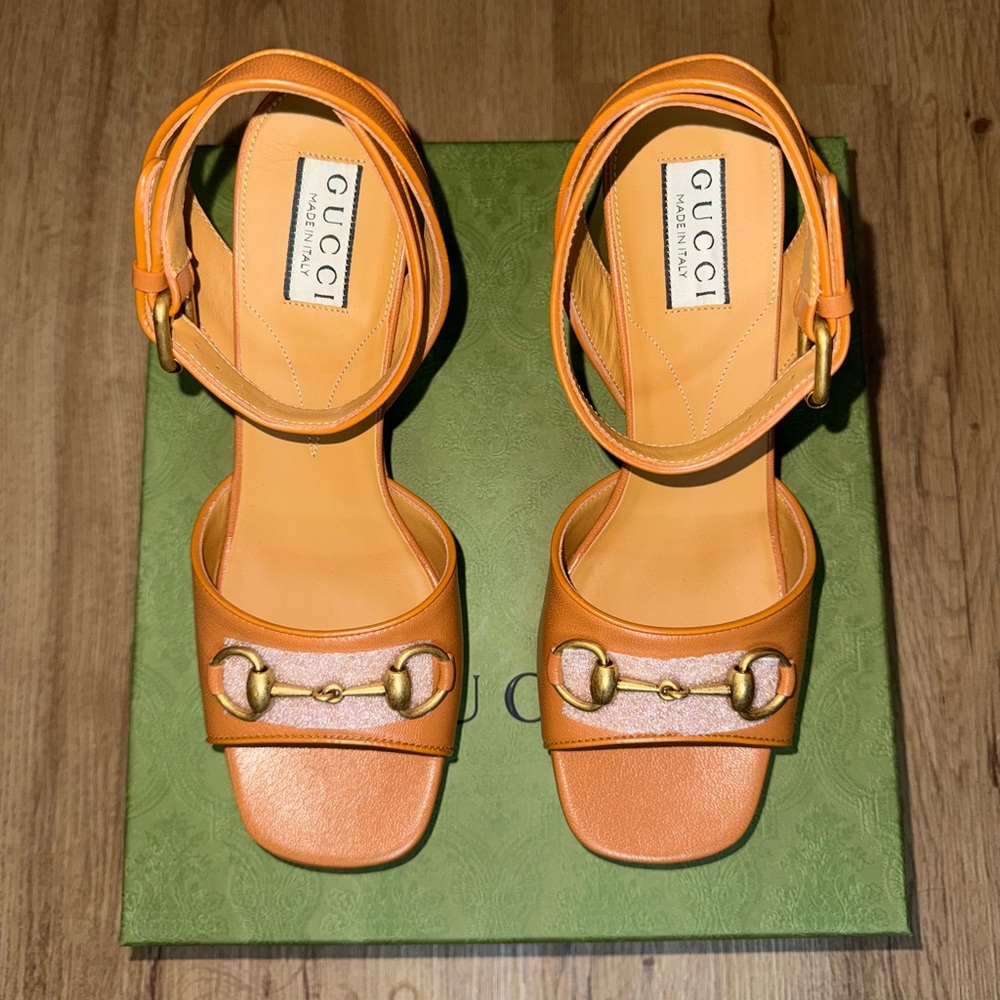 Gucci Horsebit Leather Platform Sandal